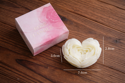 bougie rose blanche