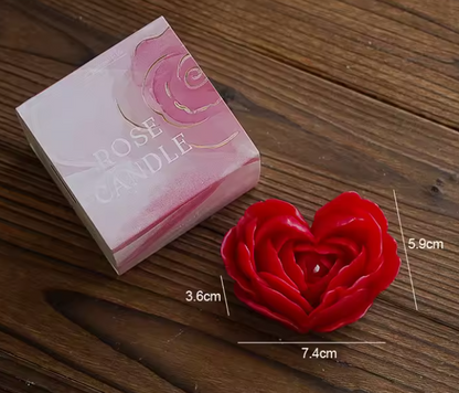 bougie rose rouge