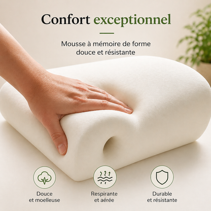 Coussin lombaire mousse à mémoire de forme douce et confortable