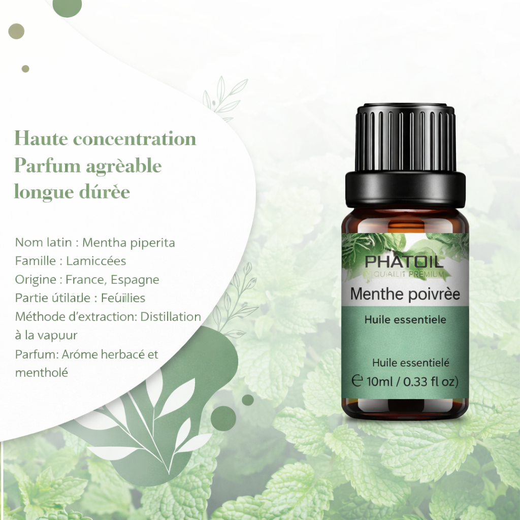 Huile essentielle Menthe poivrée pure 10ml premium – L'Essence Secrète 