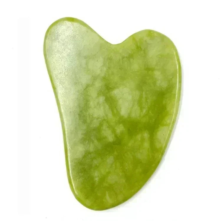 Pierre jade Omerys — vue produit fond blanc, pierre naturelle et finition dorée"